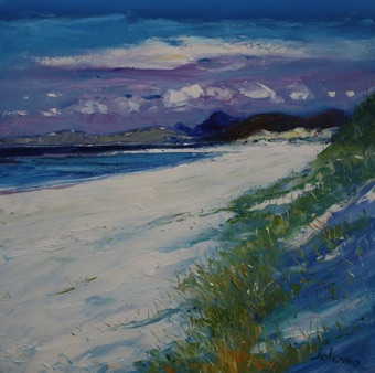 Footprints in the sand Isle of Berneray 24x24